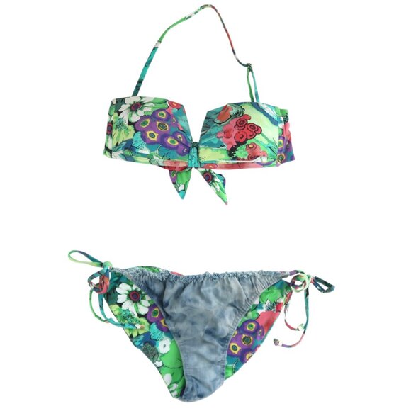 AMIR SLAMA floral print bikini swimsuit S M - Picture 2 of 6